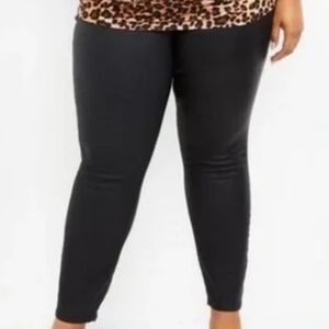 Indigo Blue  Skinny Maternity Ankle leggings/pants size Large black faux…